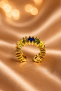 Multicolored Stones Ear Cuff