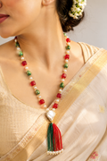 Multivariant Onyx and Victorian Beads Neckpiece