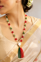 Multivariant Onyx and Victorian Beads Neckpiece
