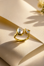 Pearl & Crystal Heart