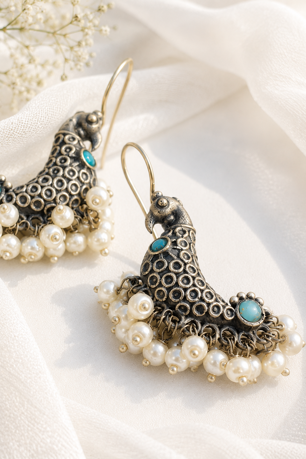 Pearl Studded Peacock