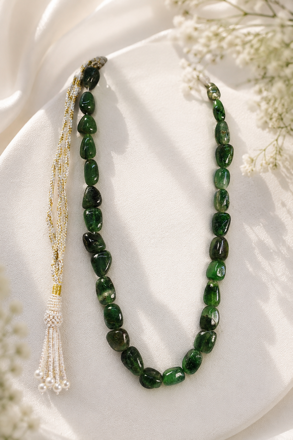 Sea Green Heavy Jade Stone Neckpiece