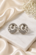 Silver Stones Drop Stud