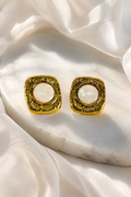 Sunflower Enameled Stud