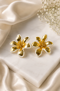 Sunflower White Studs