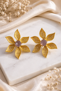 Textured Flowered Studs