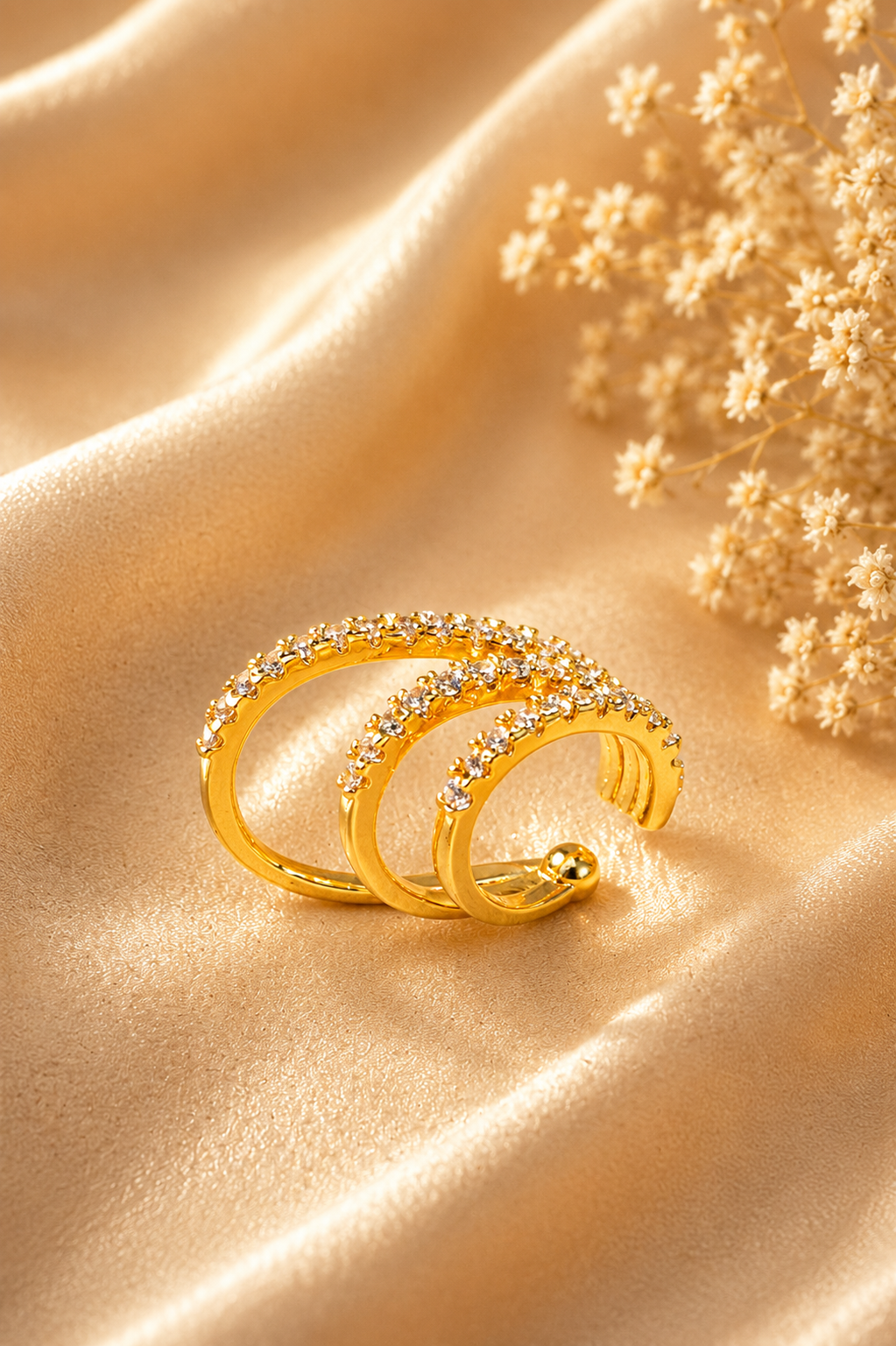 Three Rings Ear Cuff