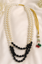 Triple Layer Multivariant Semiprecious Stones Neckpiece