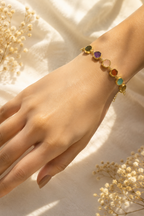 Uncut Multi Stones Chain Bracelet