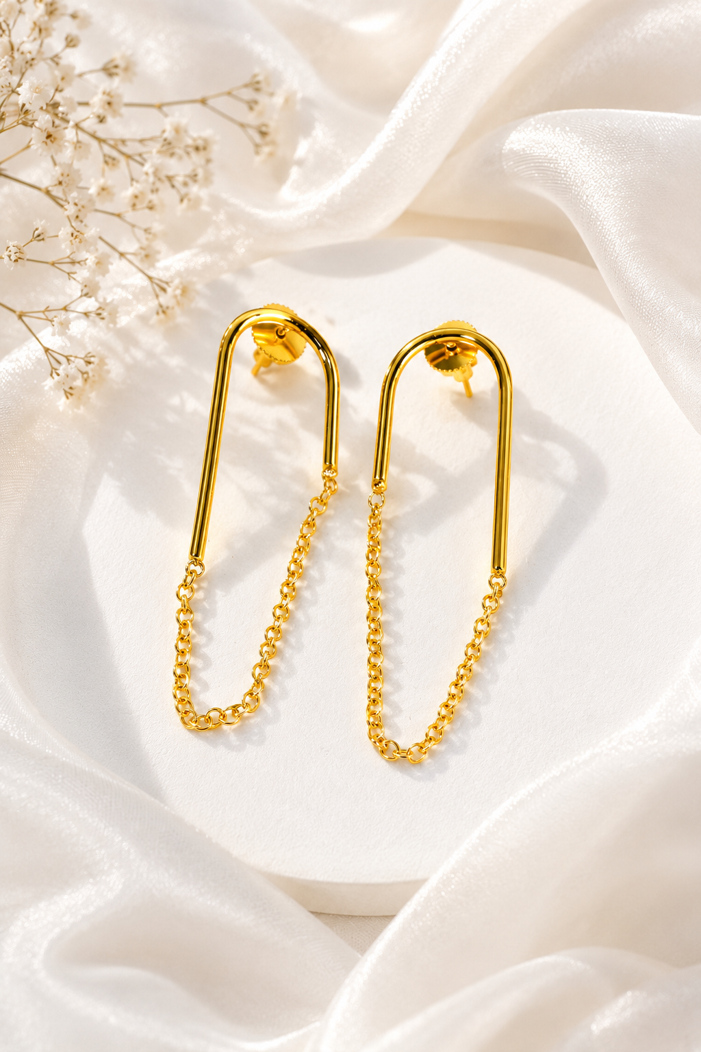 Upside Down Chain Danglers