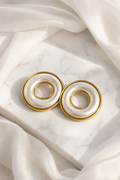 White Enameled Circles
