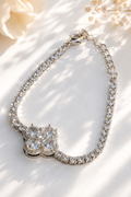 White Flower Tennis Bracelet