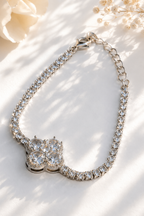 White Flower Tennis Bracelet