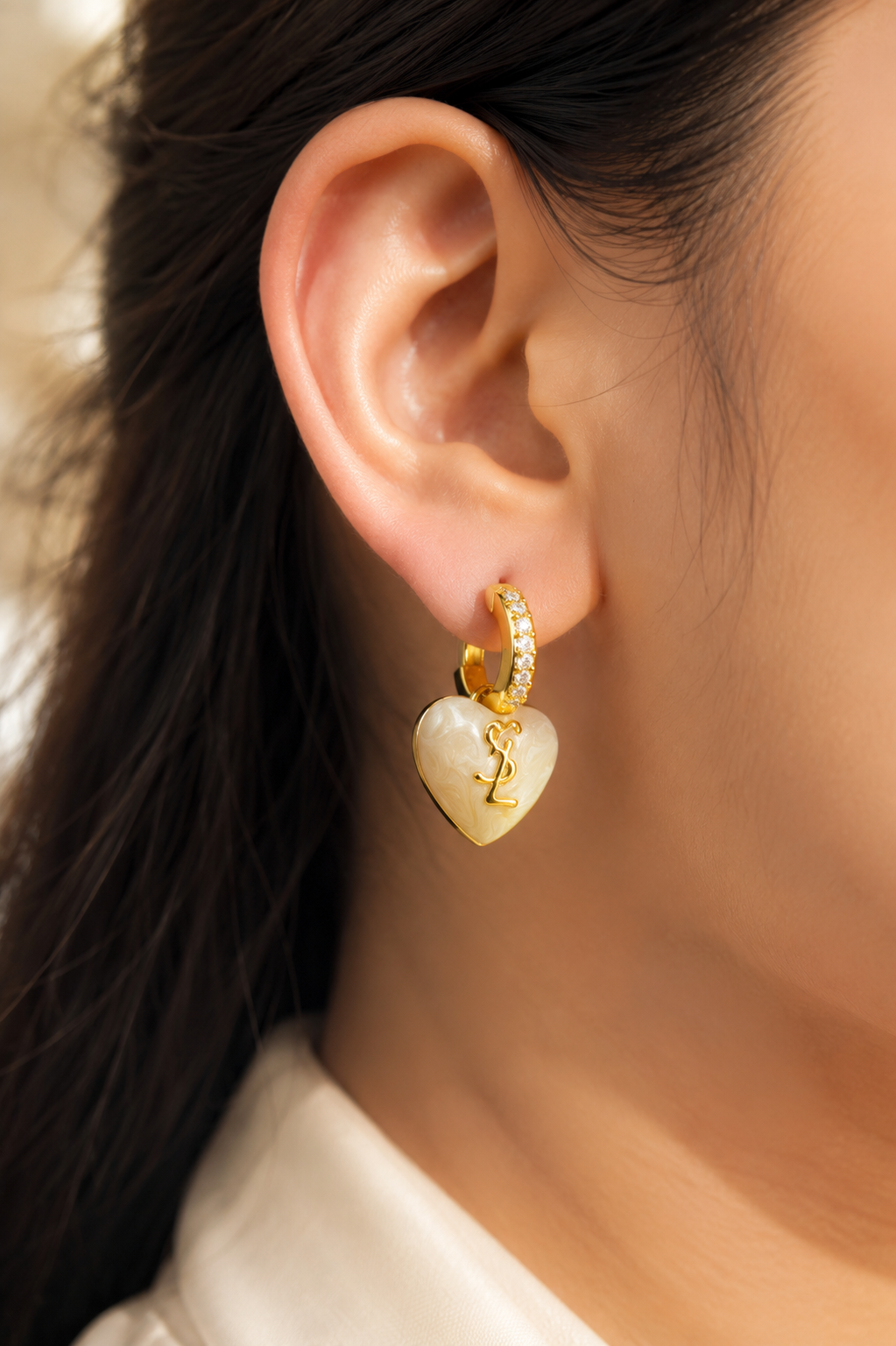 YSL Heart Studs